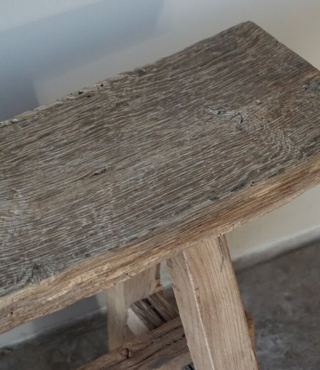 Rene Houtman Oud Eikenhouten Bankje | H45xB80xD19 cm