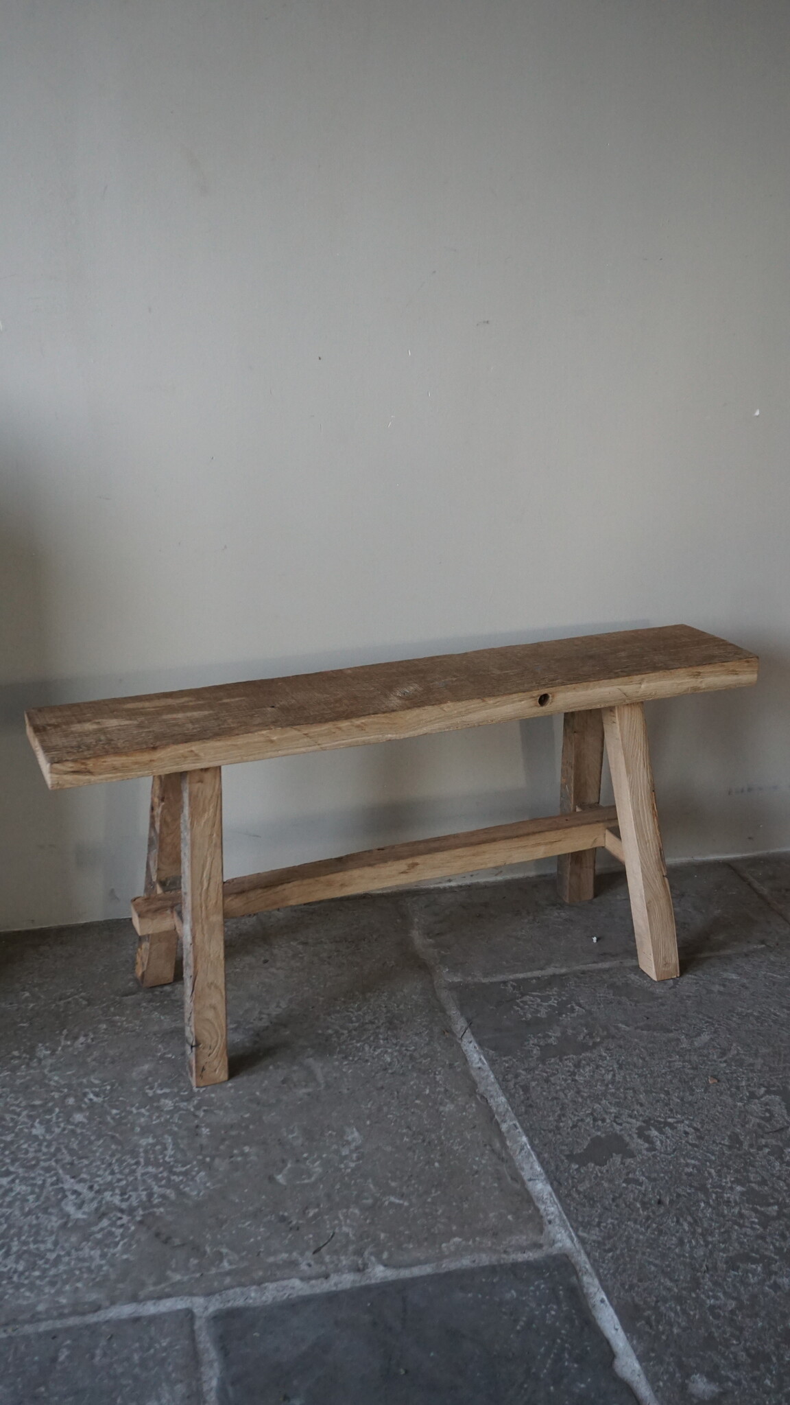Rene Houtman Oud Eikenhouten Bankje | Nr 1 | H45xB100xD20 cm
