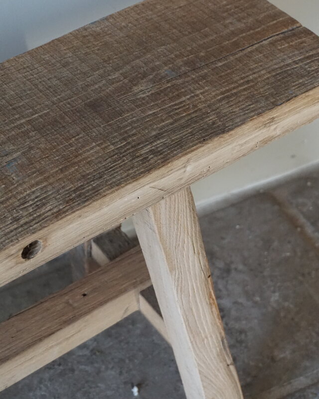 Rene Houtman Oud Eikenhouten Bankje | Nr 1 | H45xB100xD20 cm