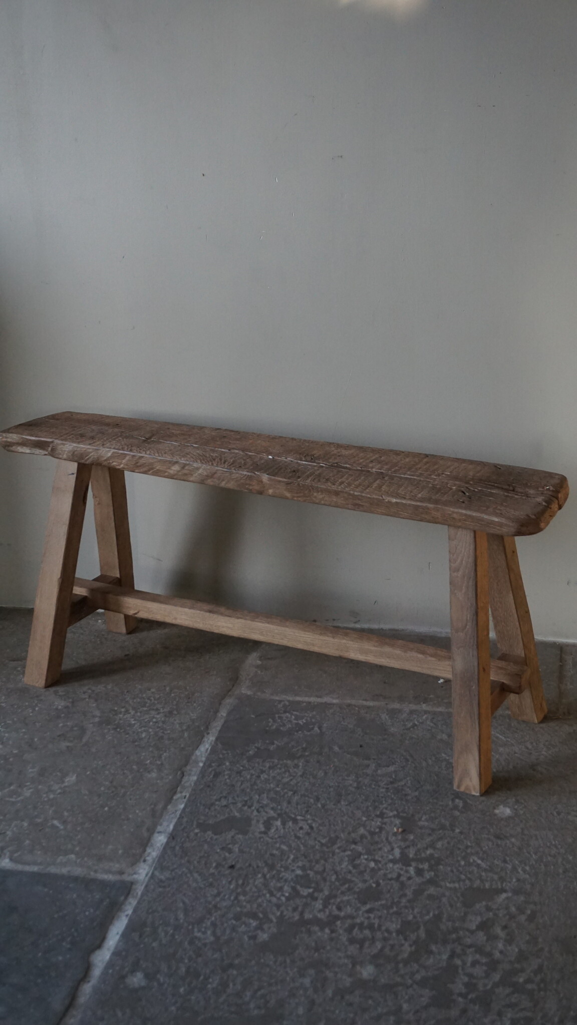 Rene Houtman Oud Eikenhouten Bankje | Nr 3 | H46xB100xD20 cm