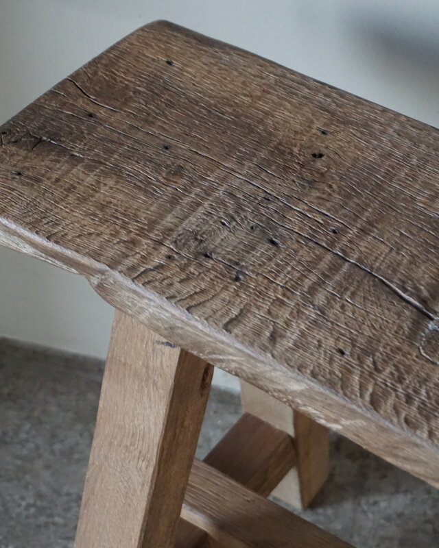 Rene Houtman Oud Eikenhouten Bankje | Nr 3 | H46xB100xD20 cm