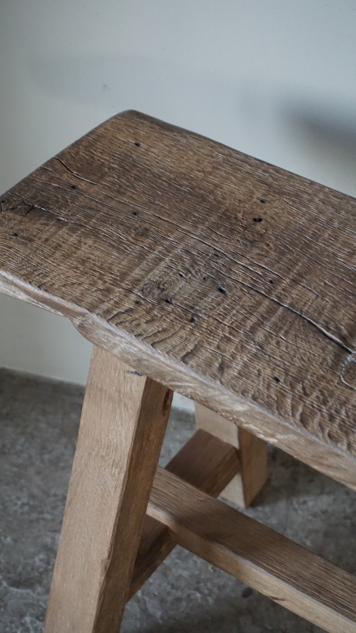 Rene Houtman Oud Eikenhouten Bankje | Nr 3 | H46xB100xD20 cm
