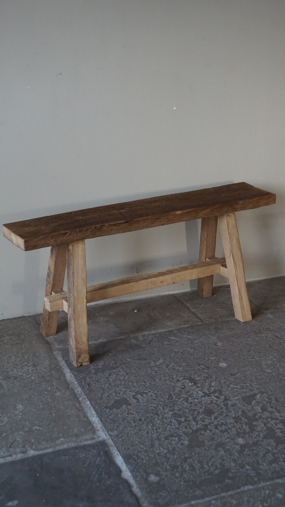 Rene Houtman Oud Eikenhouten Bankje | Nr 4 | H46xB100xD20 cm