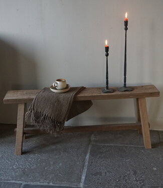 Rene Houtman Oud Eikenhouten Bankje | Nr 1 | H46xB120xD20 cm