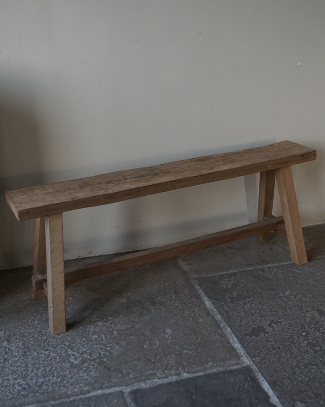Rene Houtman Oud Eikenhouten Bankje | Nr 1 | H46xB120xD20 cm