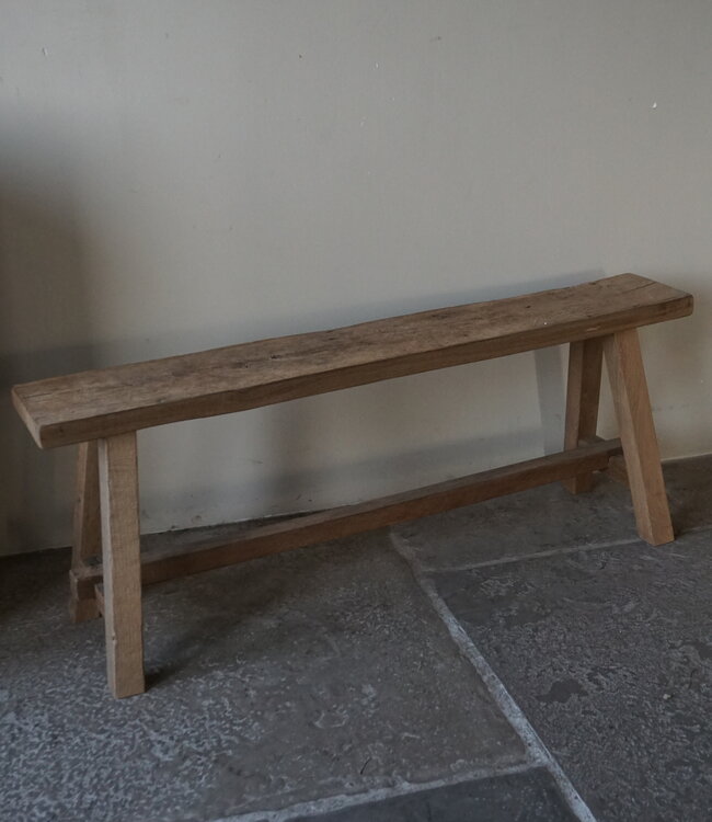 Rene Houtman Oud Eikenhouten Bankje | Nr 1 | H46xB120xD20 cm