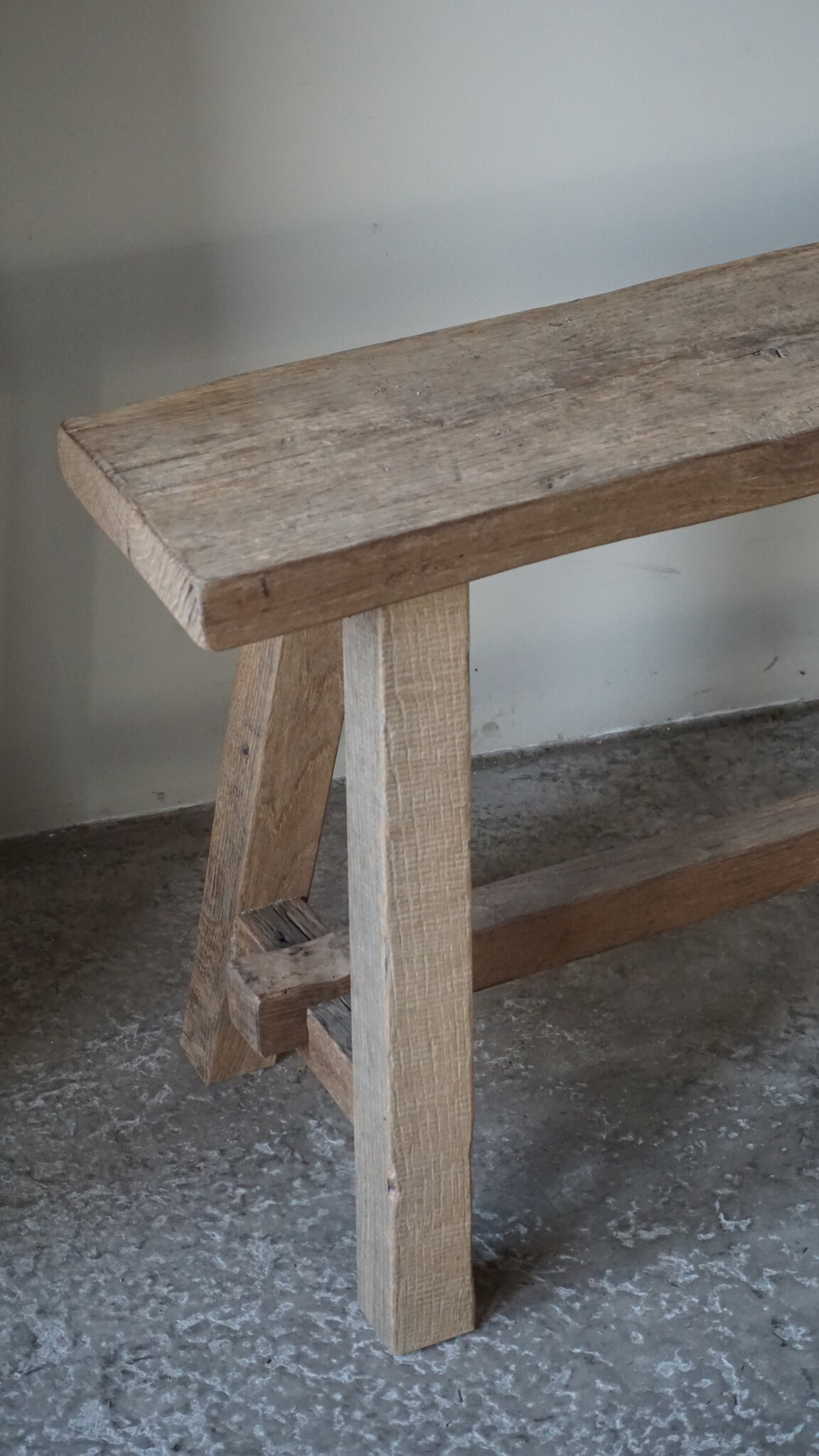 Rene Houtman Oud Eikenhouten Bankje | Nr 1 | H46xB120xD20 cm