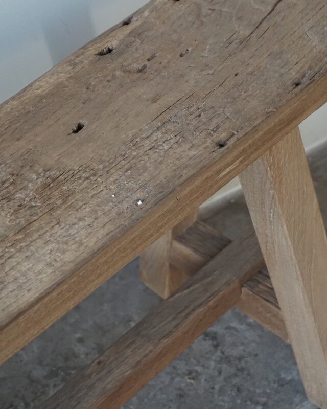 Rene Houtman Oud Eikenhouten Bankje | Nr 1 | H46xB120xD20 cm