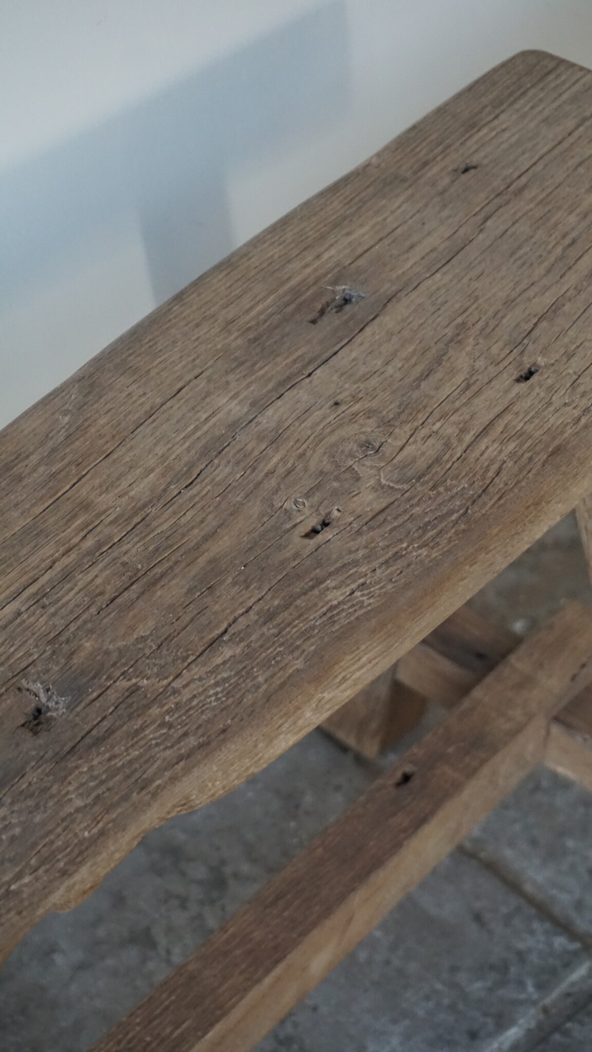Rene Houtman Oud Eikenhouten Bankje | Nr 2 | H46xB120xD19 cm