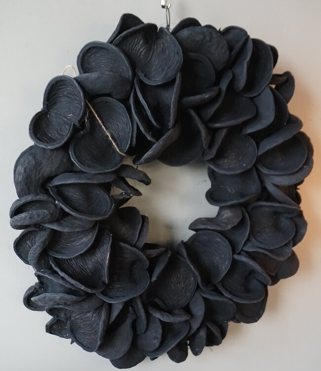 Rene Houtman Krans Badamvrucht | Zwart | Meerdere Maten