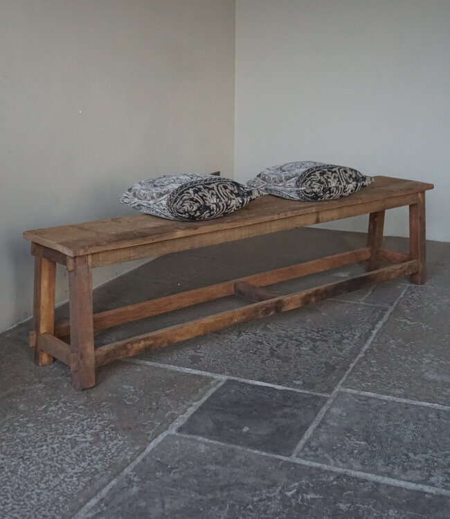 Rene Houtman Eetkamerbank Oud Hout | H45xL180xB29 cm