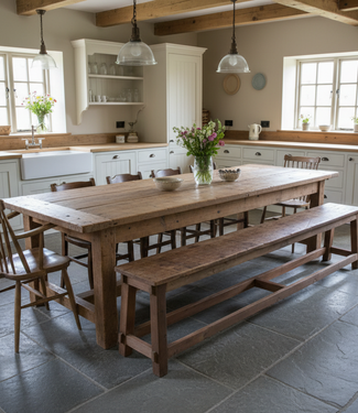 Rene Houtman Eetkamerbank Oud Hout | H45xL200xB30 cm