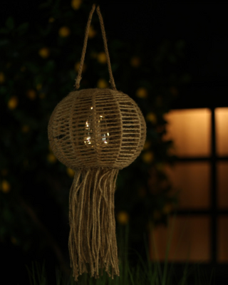 Rene Houtman Hanglamp Solar LED Bo Dagmar Naturel H20xB24xL8 Cm
