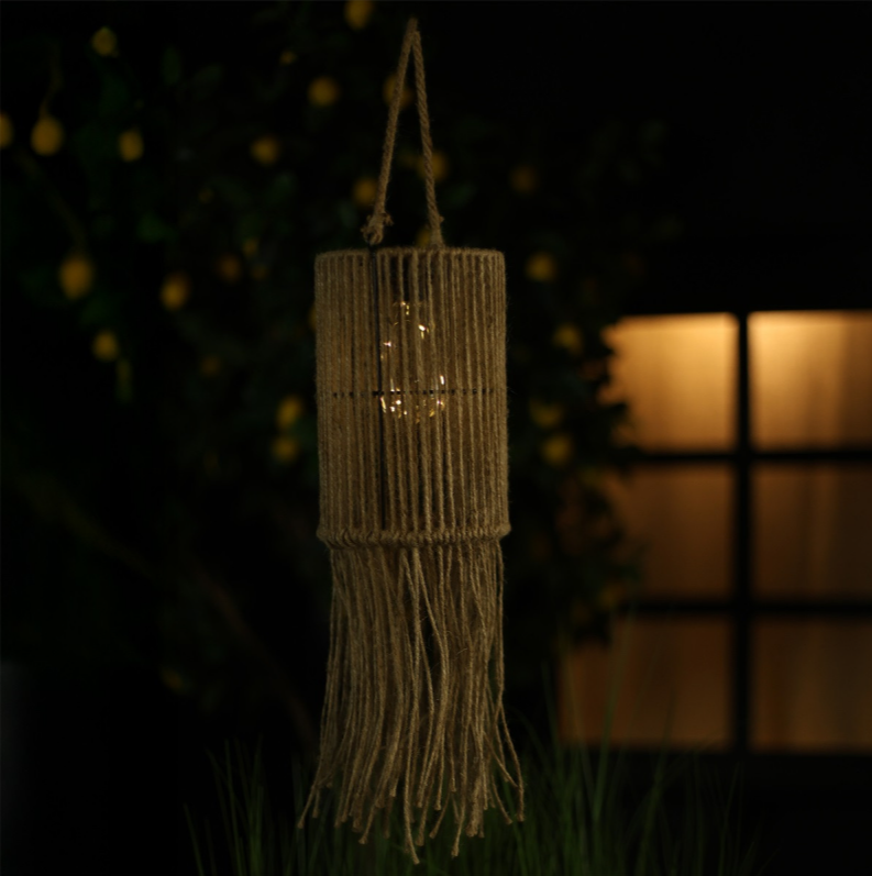 Rene Houtman Hanglamp Solar LED Ci Dagmar Naturel H25xB15.5xL8 Cm