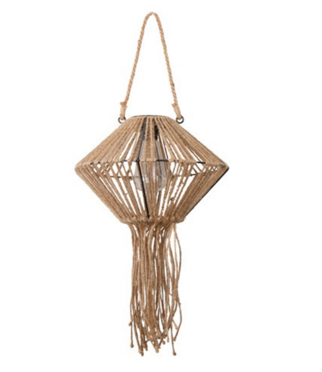 Rene Houtman Hanglamp Solar LED Ruit Dagmar Naturel - H21 x B29 x L8 Cm