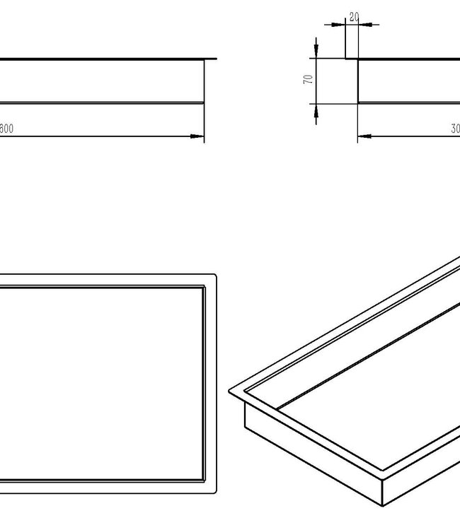 Wiesbaden Demis Inbouwnis | Gunmetal | Kies Maat