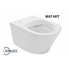 Vesta Wandcloset Rimless | Mat Wit | 52 cm