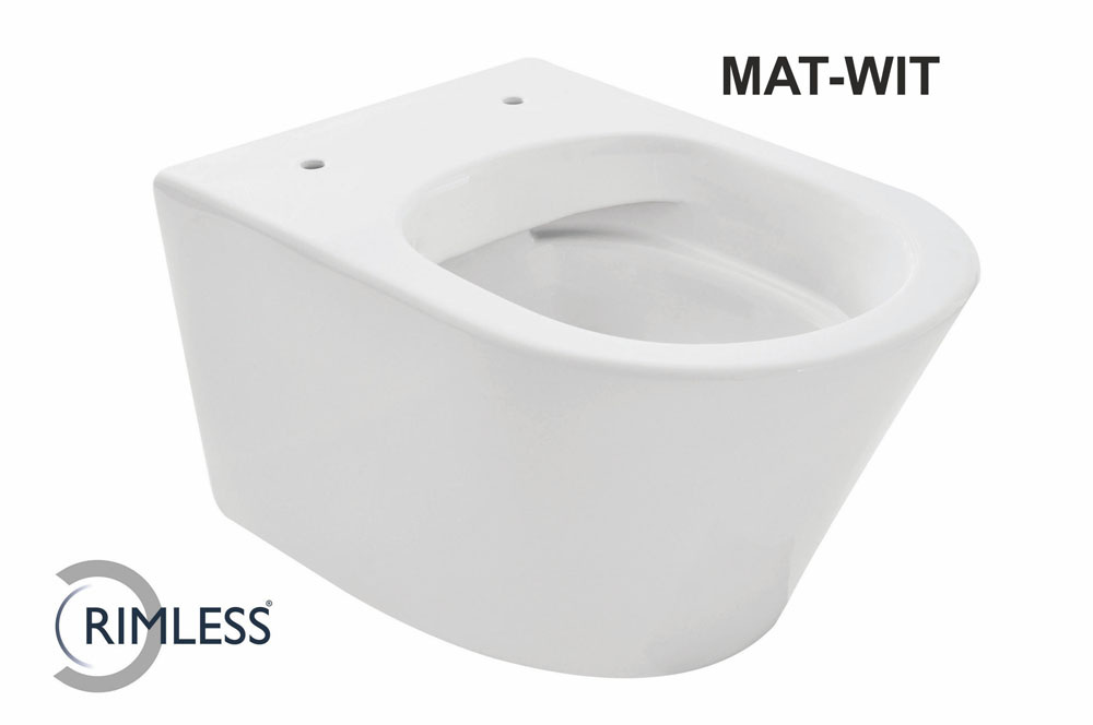 Wiesbaden Vesta Wandcloset Rimless | Mat Wit | 52 cm