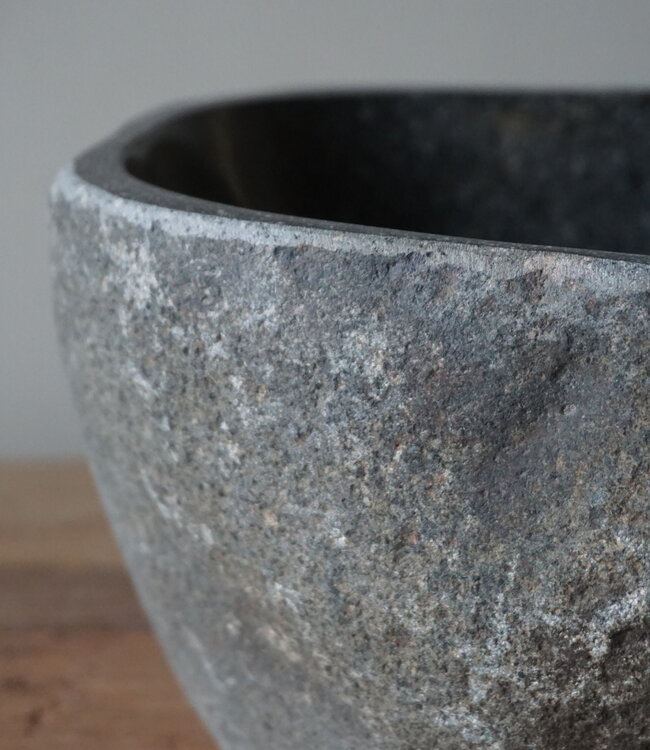 Rene Houtman Kleine Stenen Waskom + Spoelgat | H14 x B24 x D22 cm
