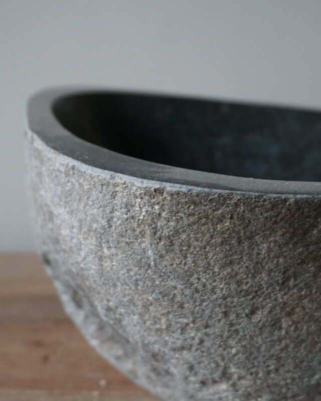 Rene Houtman Kleine Stenen Waskom + Spoelgat | H13 x B27 x D22,5 cm