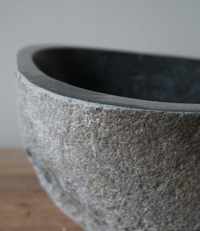 Rene Houtman Kleine Stenen Waskom + Spoelgat | H13 x B27 x D22,5 cm