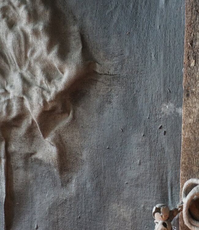 Rene Houtman Wanddoek | Uniek | Oud Eikenhout | Ornament | H65xB48 cm