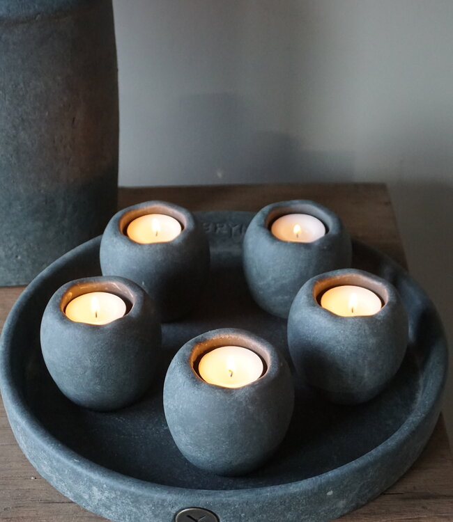 Brynxz Set Van 5 Theelichthouders Op Schaal | Majestic Vintage