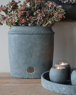 Brynxz Plantenbak Ovaal | Majestic Vintage | H26xB24xD15 cm