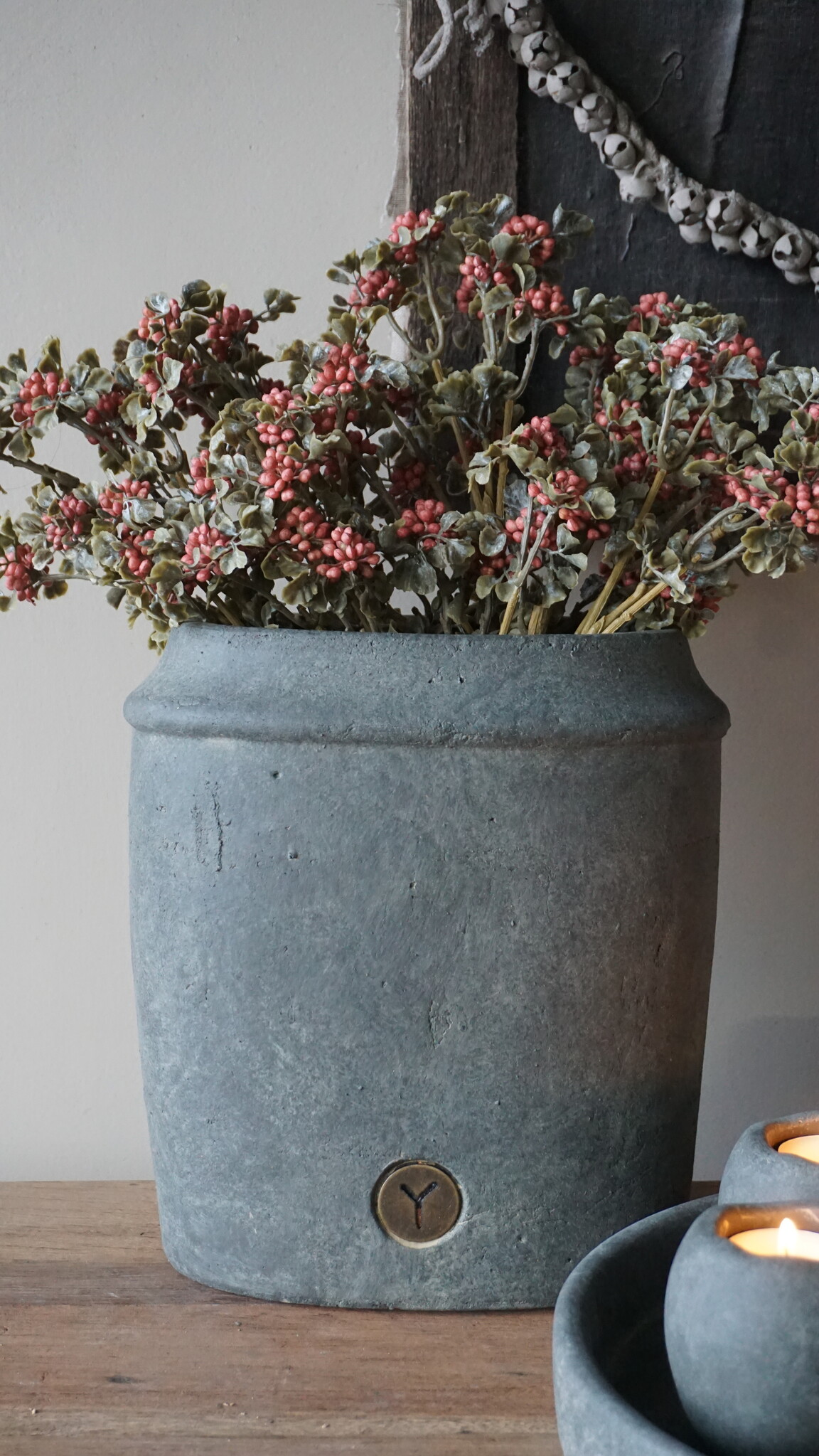 Brynxz Sedum Kunsttak Wild Berry | Roze | H55 cm