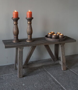 Luksa Home Collection Oud Houten Bankje | H46 x B100 x D29 cm