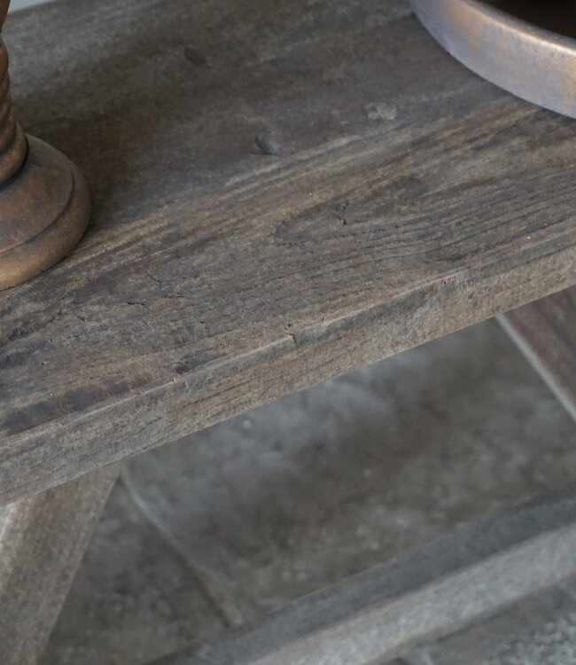 Luksa Home Collection Oud Houten Bankje | H46 x B100 x D29 cm