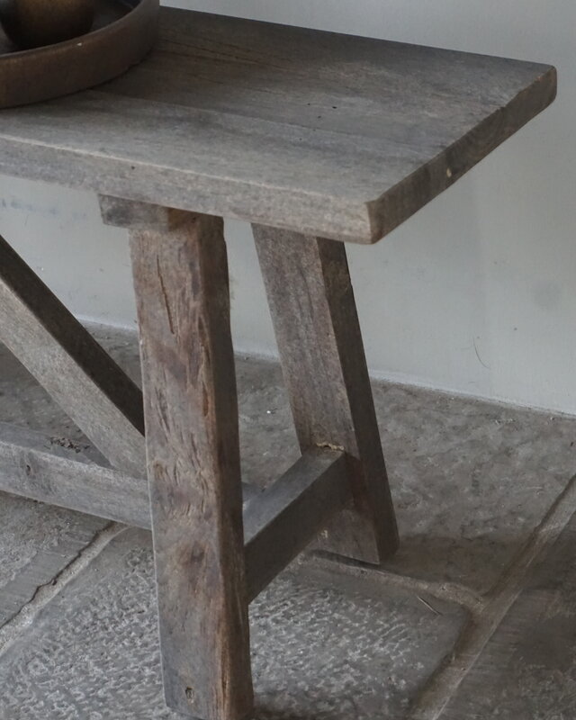 Luksa Home Collection Oud Houten Bankje | H45 x B140 x D28,5 cm