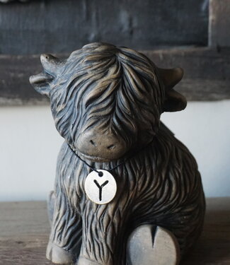 Brynxz Zittende Schotse Hooglander | Majestic Brown | H16xD14 cm