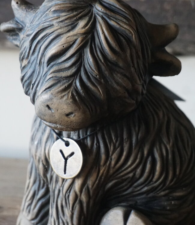 Brynxz Zittende Schotse Hooglander | Majestic Brown | H16xD14 cm