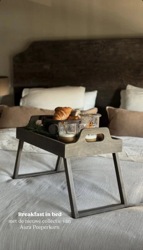 Aura Peeperkorn Dienblad Op Pootjes | Bedtafeltje | H36xB65xD31 cm