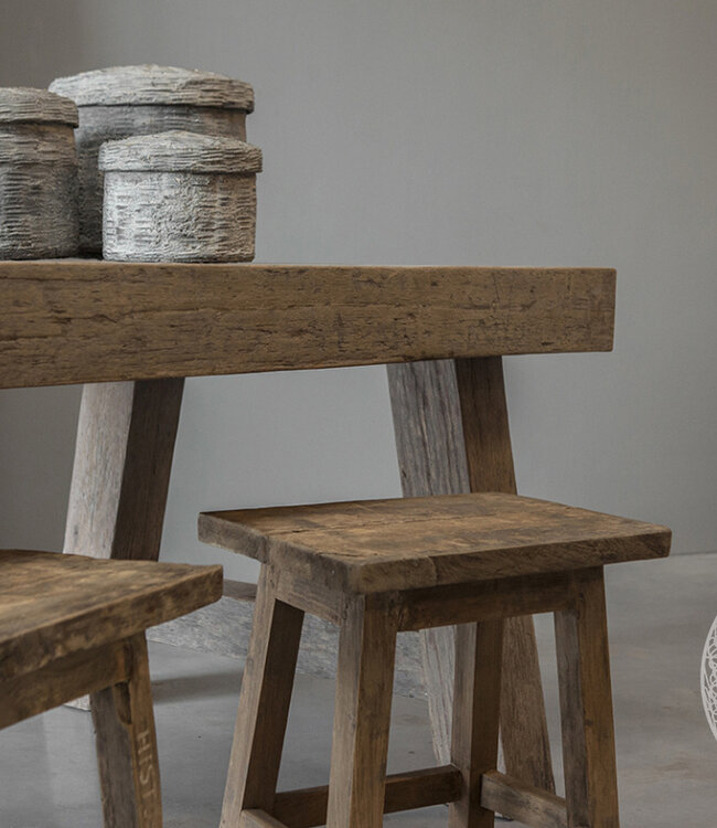 Be-Uniq Eettafel Oud Hout | BIG | H78 x B220 x D100 cm 