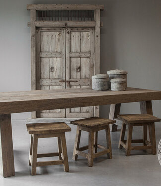 Be-Uniq Eettafel Oud Hout | BIG | H78 x B220 x D100 cm 