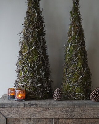 Rene Houtman Kerstboom Mos Met Bonsai | Naturel | H120 cm