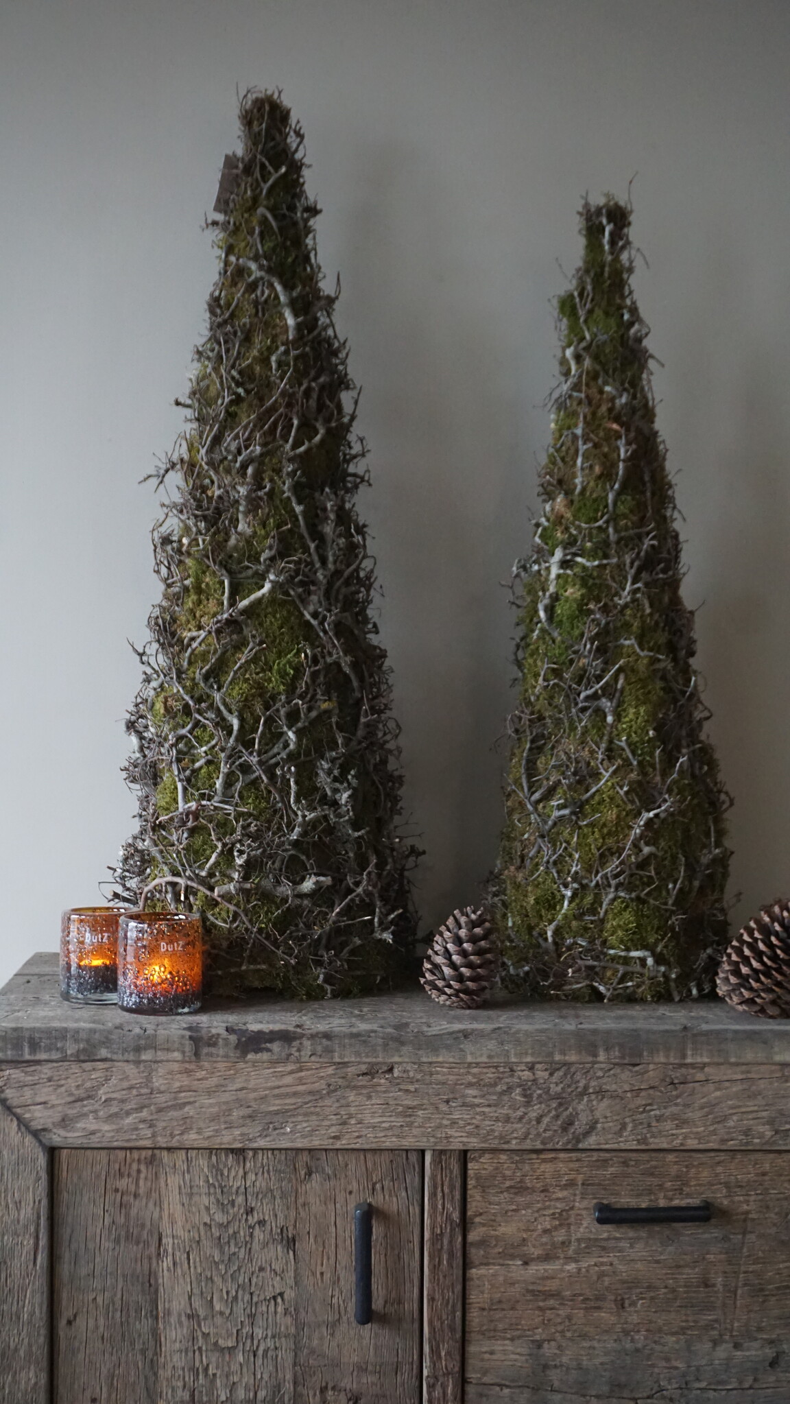 Rene Houtman Kerstboom Mos Met Bonsai | Naturel | H120 cm