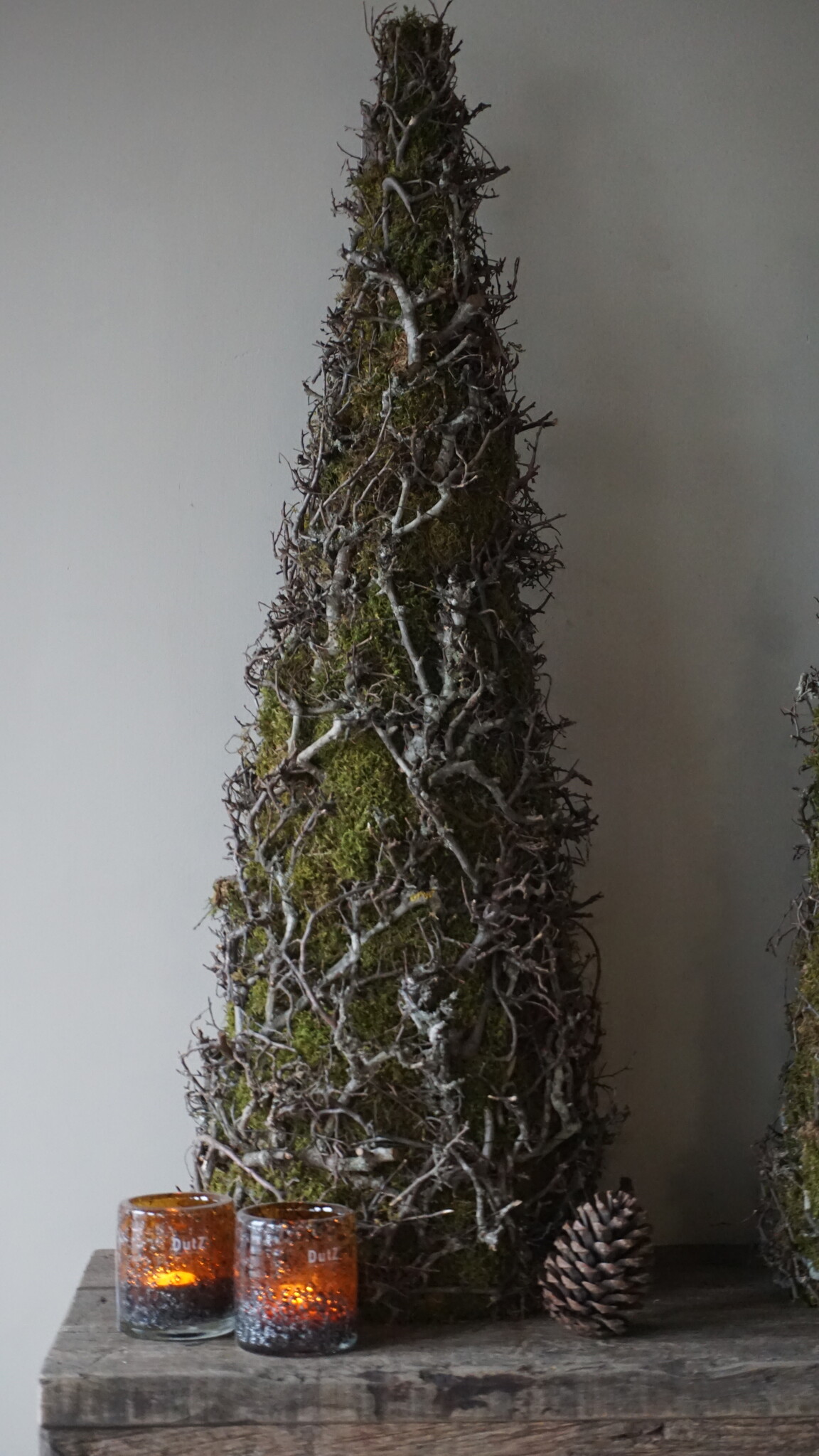 Rene Houtman Kerstboom Mos Met Bonsai | Naturel | H120 cm