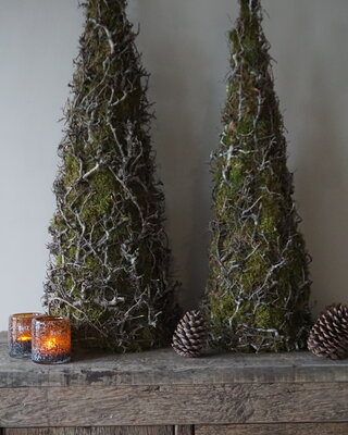 Rene Houtman Kerstboom Mos Met Bonsai | Naturel | H90 cm