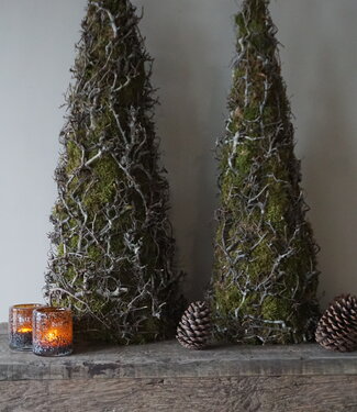 Rene Houtman Kerstboom Mos Met Bonsai | Naturel | H90 cm