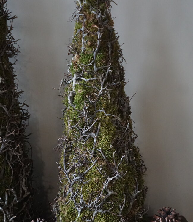 Rene Houtman Kerstboom Mos Met Bonsai | Naturel | H90 cm