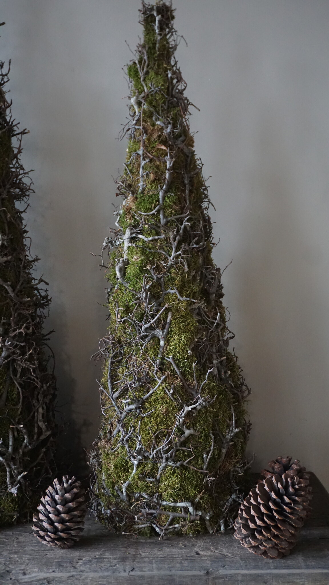 Rene Houtman Kerstboom Mos Met Bonsai | Naturel | H90 cm