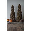 Kerstboom Mos Met Dennenappels | H65 cm