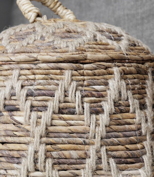 Be-Uniq Manden Met Deksel | Set Van 2 | Bananenblad