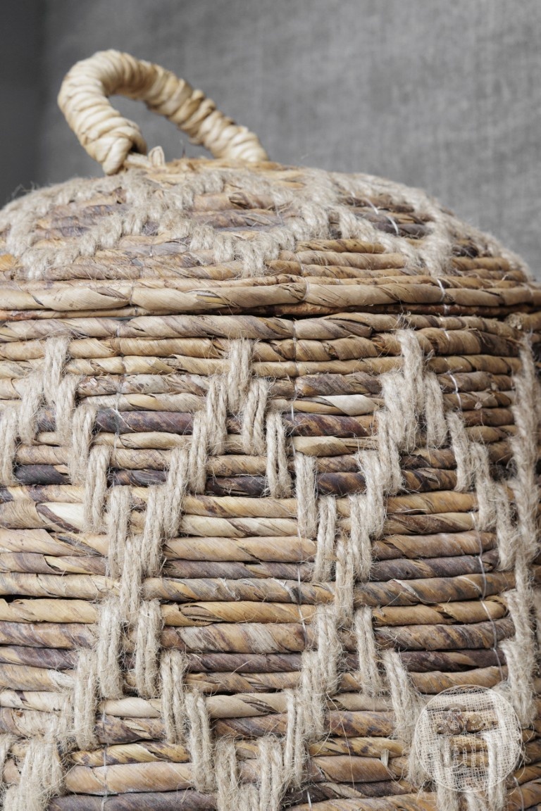 Be-Uniq Manden Met Deksel | Set Van 2 | Bananenblad