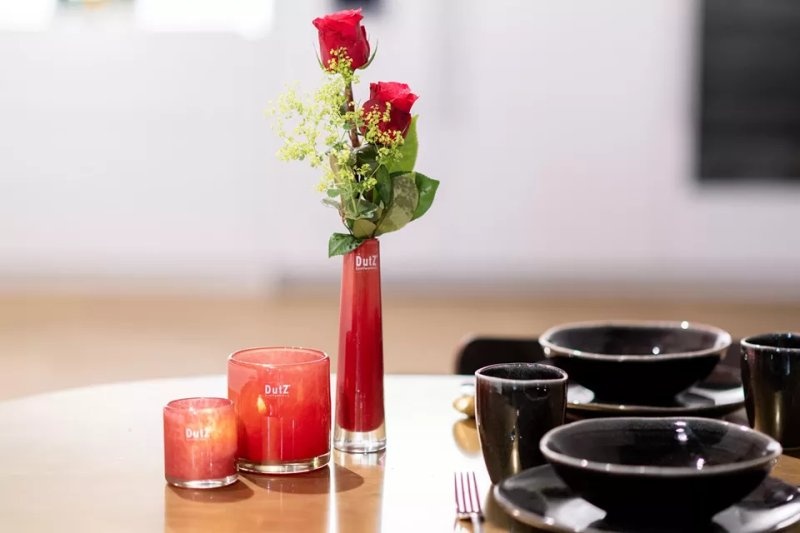 DutZ Kaarsenglas | Rood | H7 x D7 cm