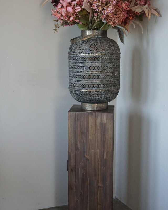 Rene Houtman Bloemenzuil/Pilaar Hout H75xB26xD26 cm