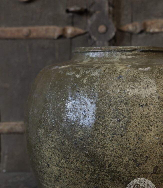 Be-Uniq Unieke Oude Zoutpot | China | Groen